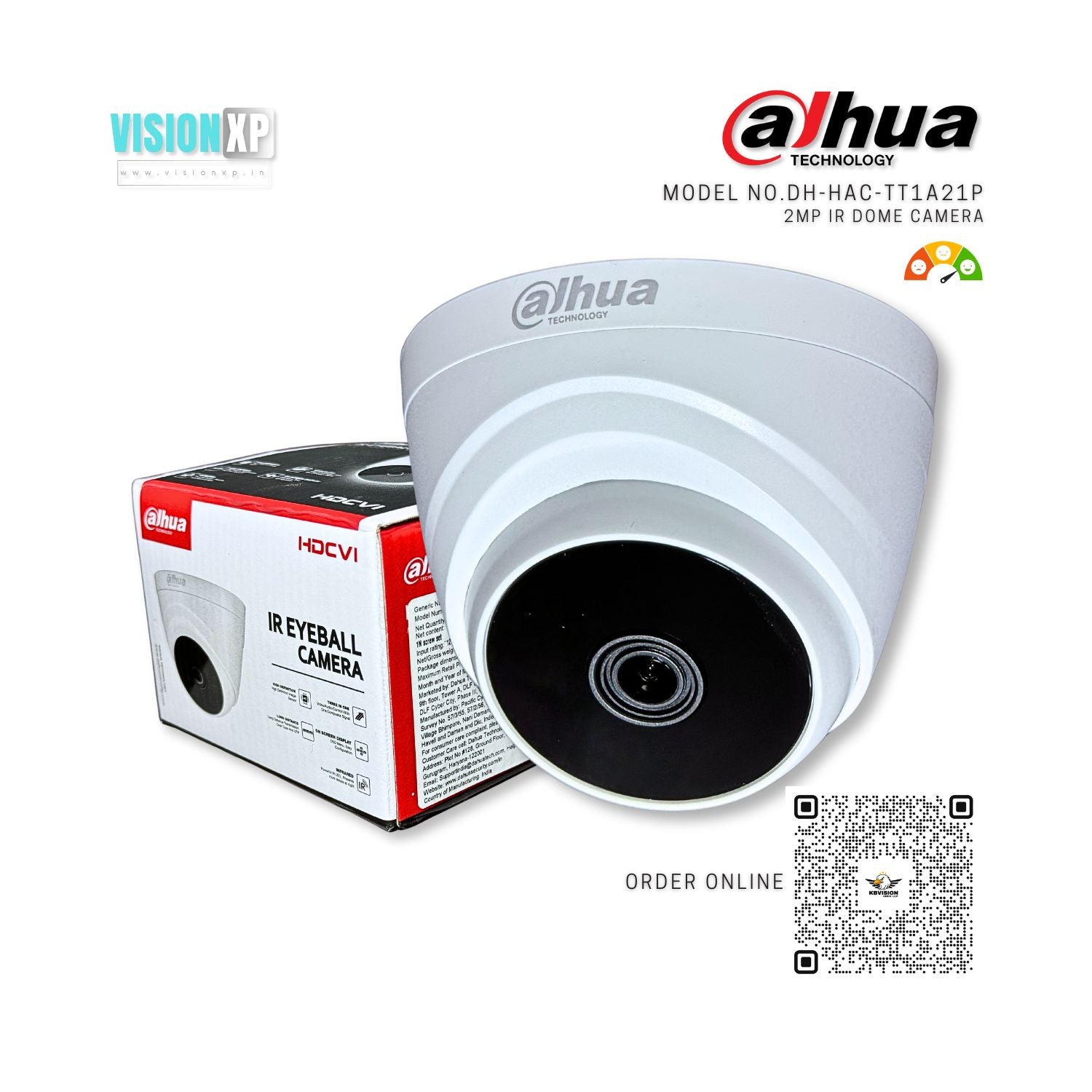 Dahua DH-HAC-T1A21P 2mp Indoor Dome Camera Dahua DH-HAC-T1A21P 2mp Indoor Dome Camera